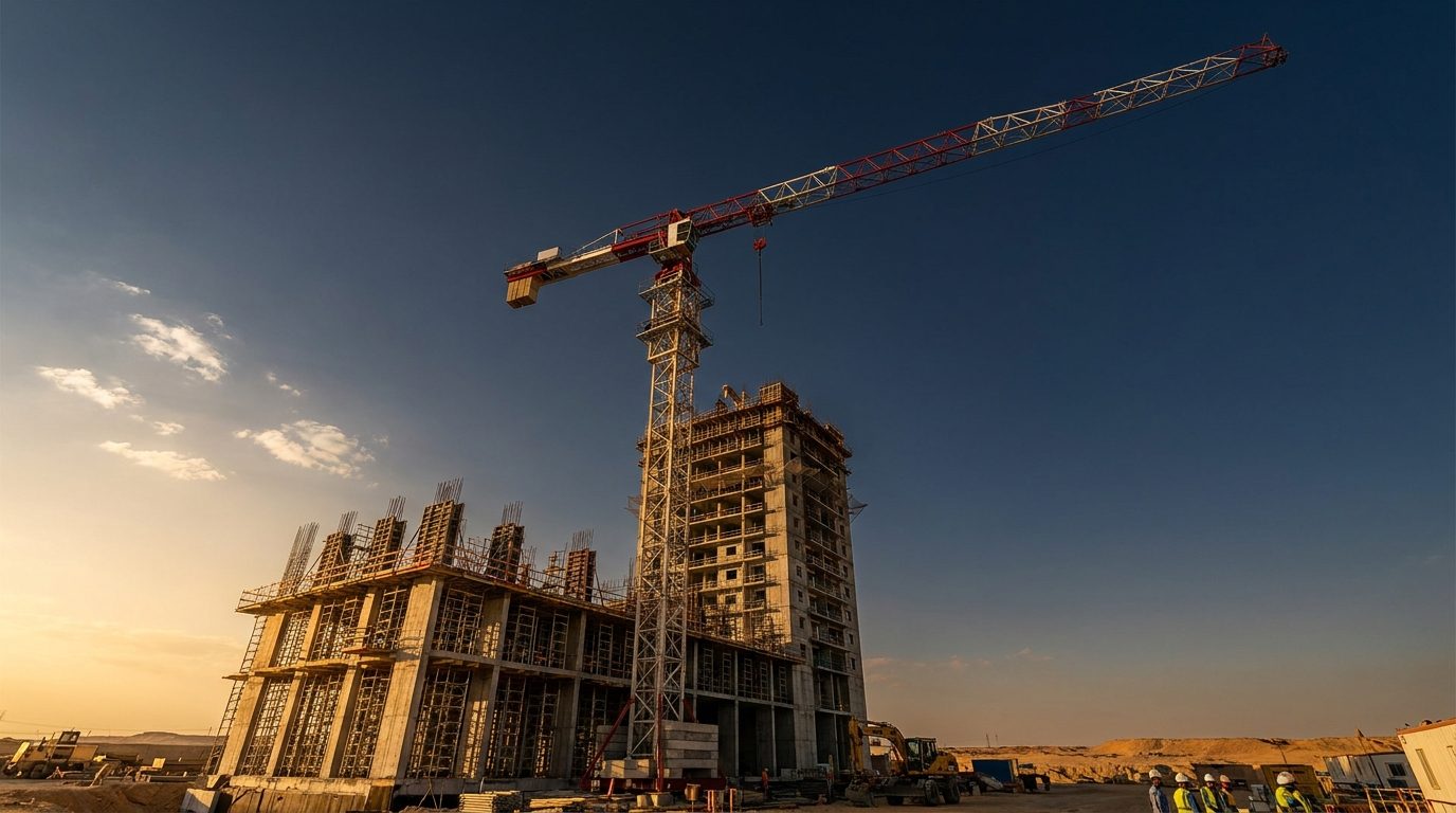 تاور كرين للايجار في السعودية - أبو كريم لتأجير المعدات